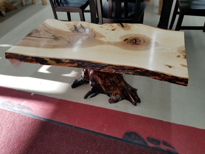 Hickory Slab Coffee Table